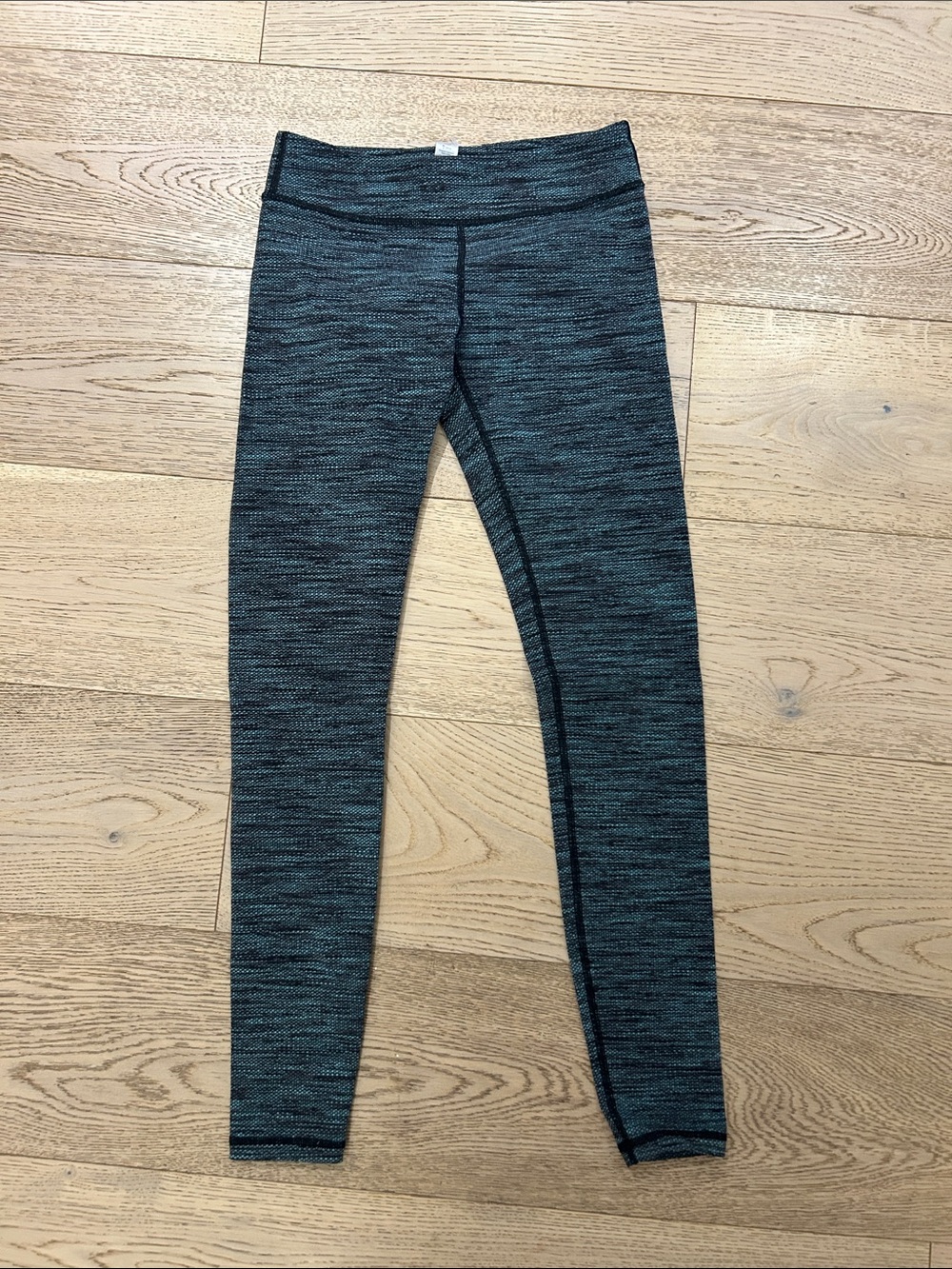 IVIVA Heathered Dark Teal Seam-Detail Leggings